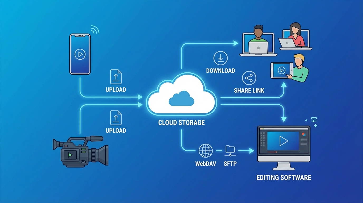 HStorage での動画共有ワークフロー